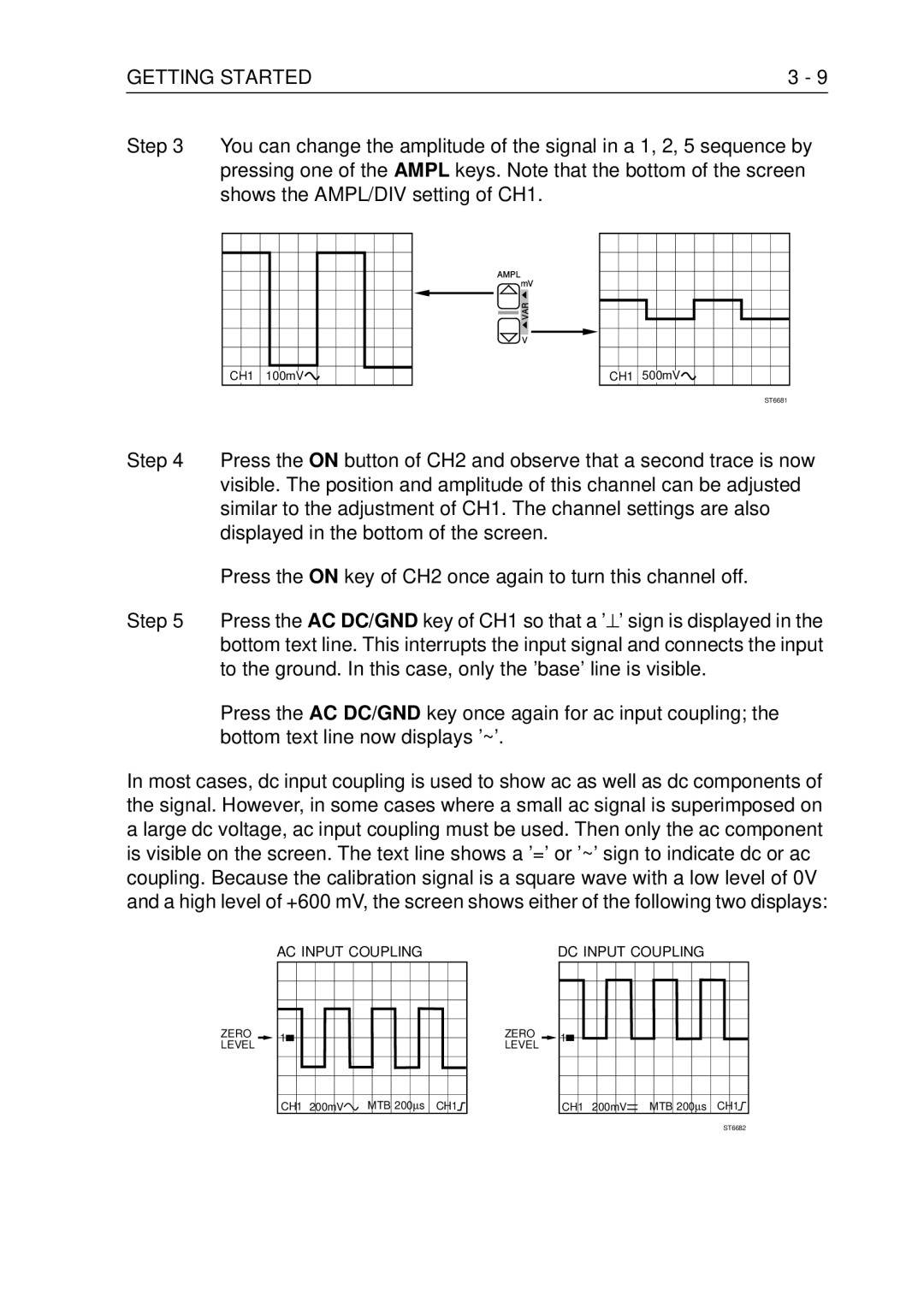 Fluke PM3370B user manual AC Input Coupling 