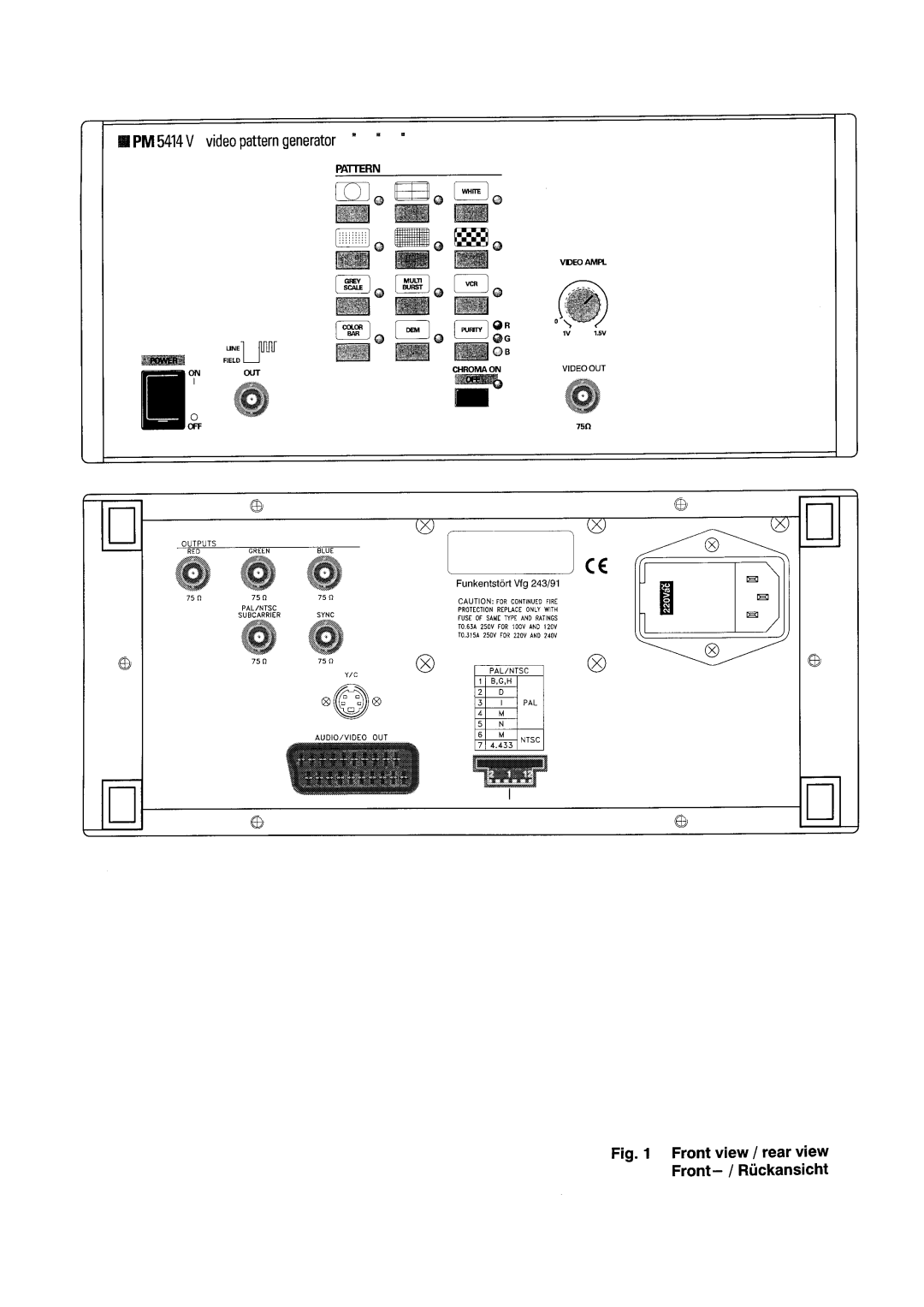 Fluke PM5414V manual 