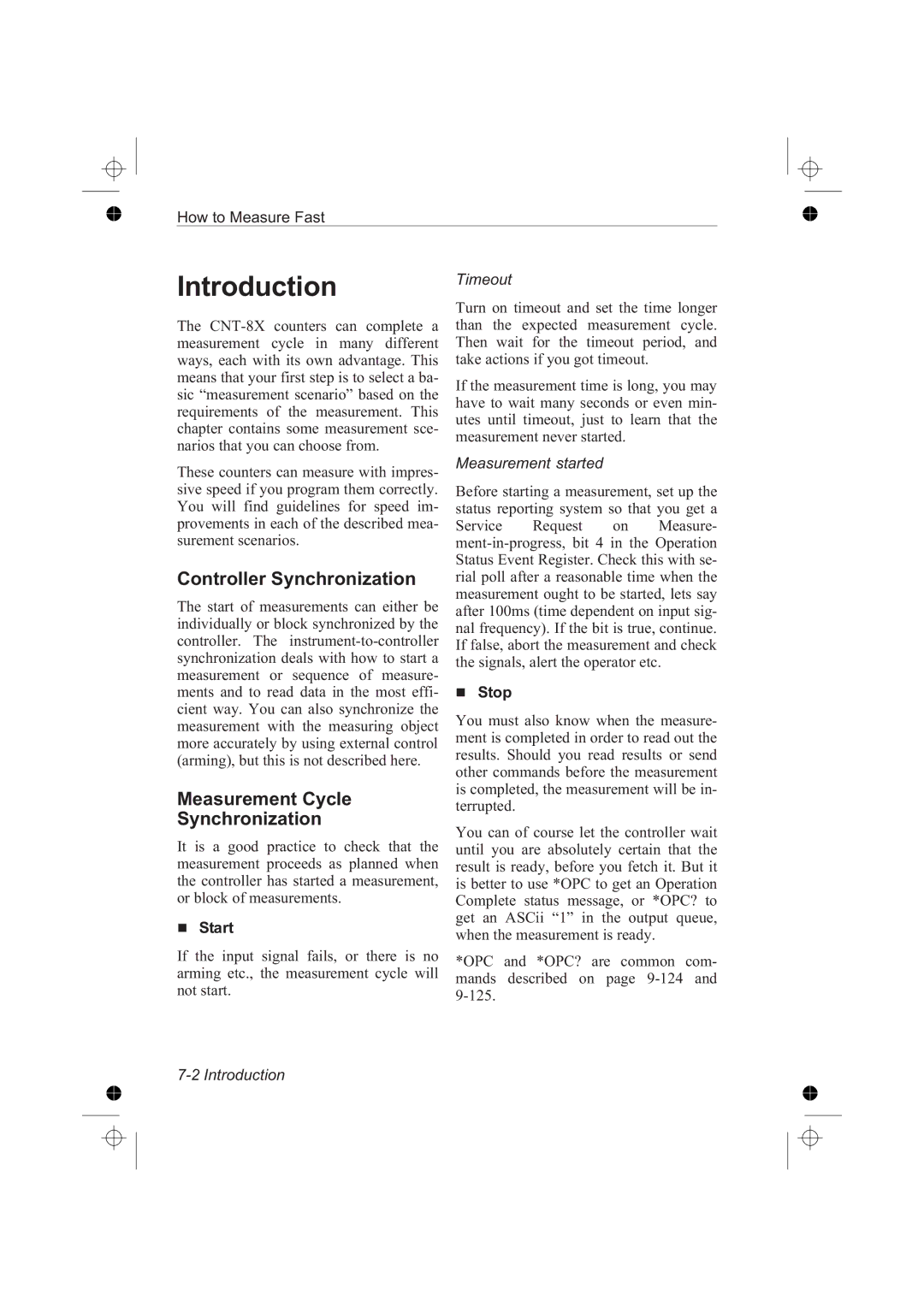 Fluke PM6681R, PM6685R manual Controller Synchronization, Measurement Cycle Synchronization, Start, Stop 