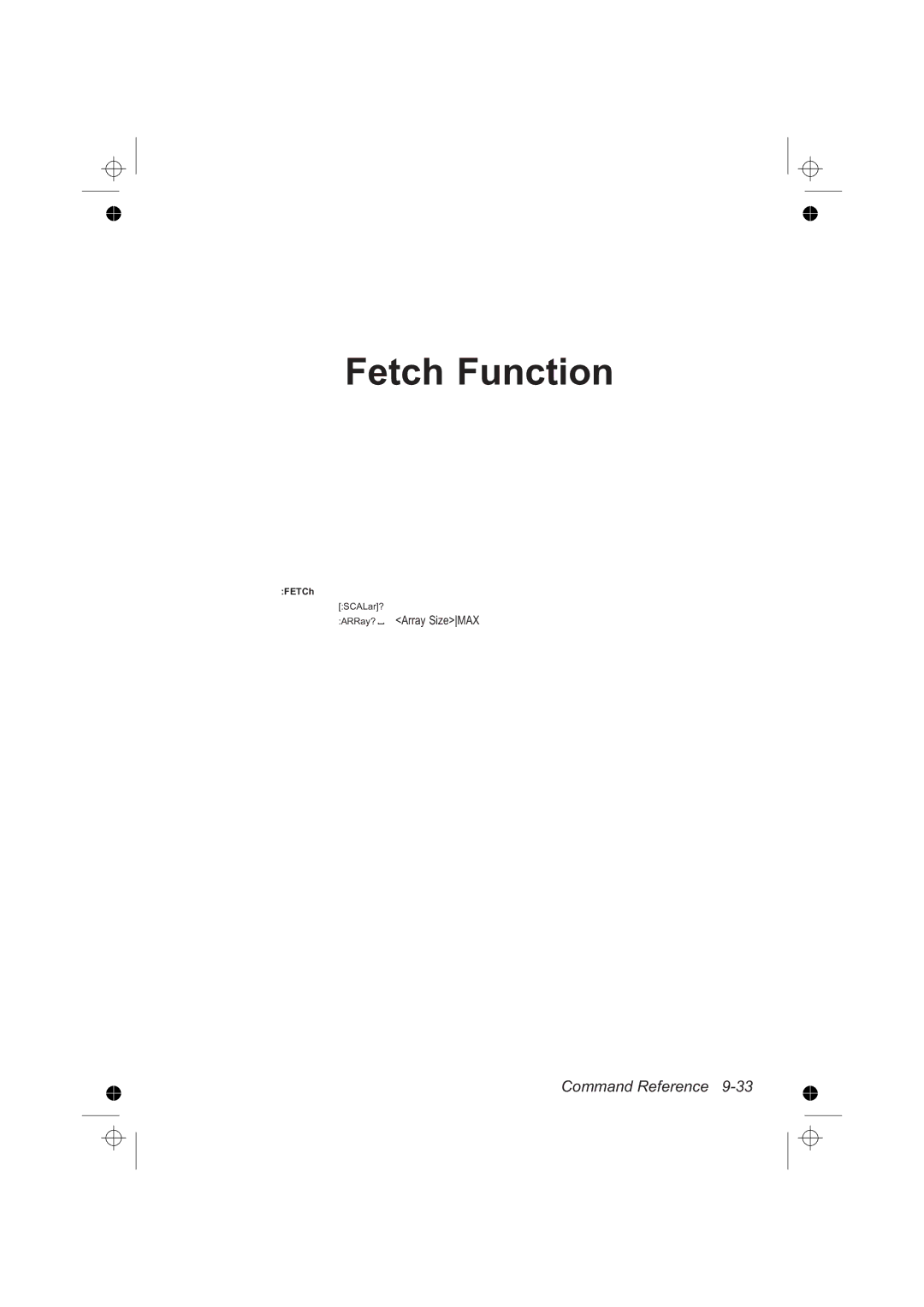 Fluke PM6681R, PM6685R manual Fetch Function 