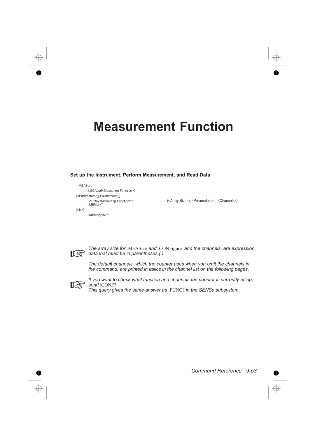 Fluke PM6681R, PM6685R manual Measurement Function, Set up the Instrument, Perform Measurement, and Read Data 