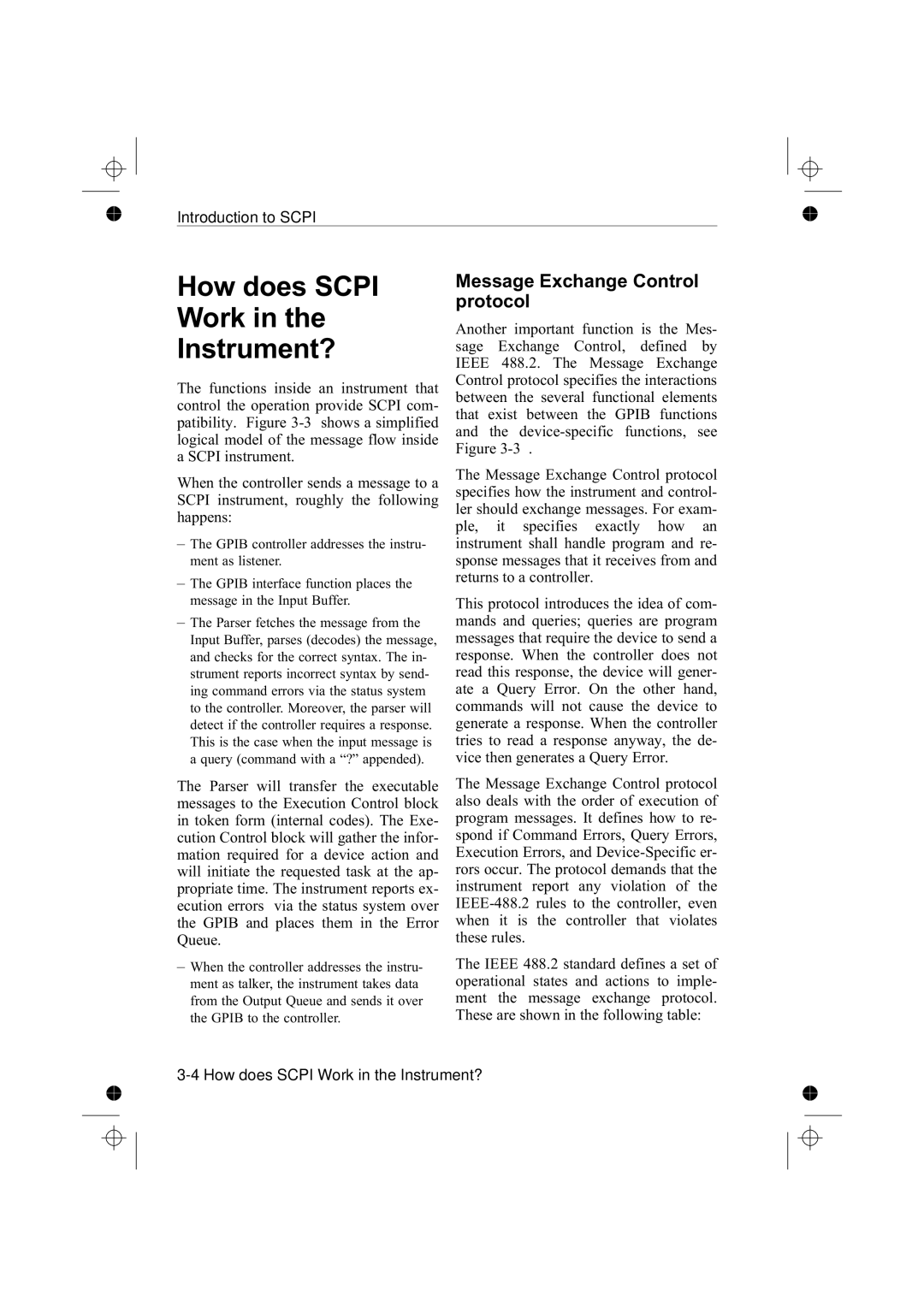 Fluke PM6681R, PM6685R manual How does Scpi Work in the Instrument?, Message Exchange Control protocol 