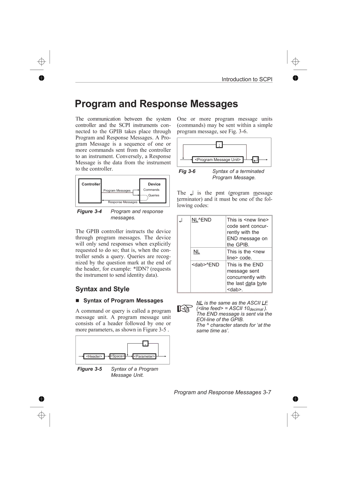 Fluke PM6681R, PM6685R manual Program and Response Messages, Syntax and Style, Syntax of Program Messages 