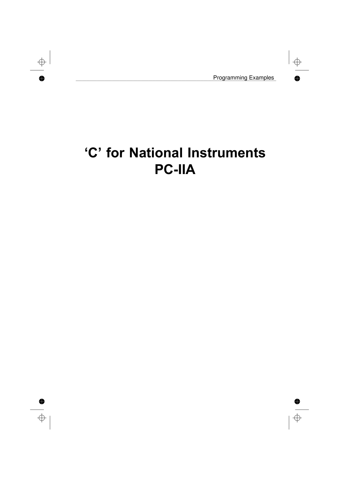 Fluke PM6681R, PM6685R manual ‘C’ for National Instruments PC-IIA 