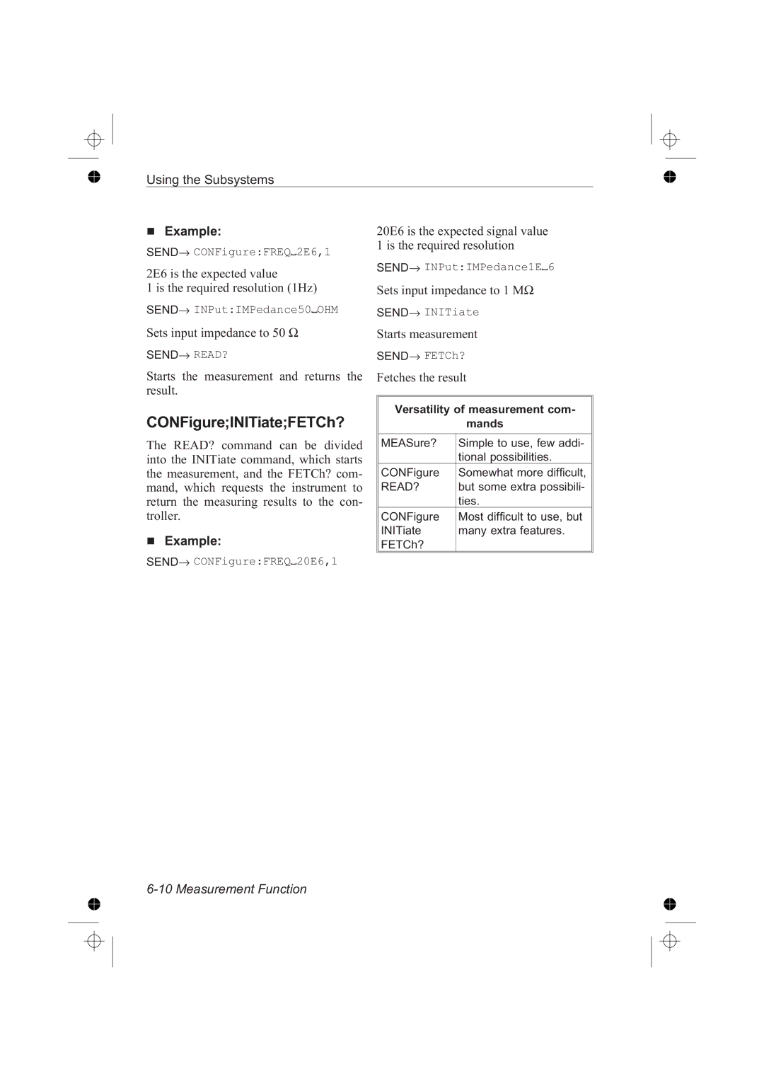 Fluke PM6685R, PM6681R manual CONFigureINITiateFETCh?, Send→ Read?, Versatility of measurement com Mands 