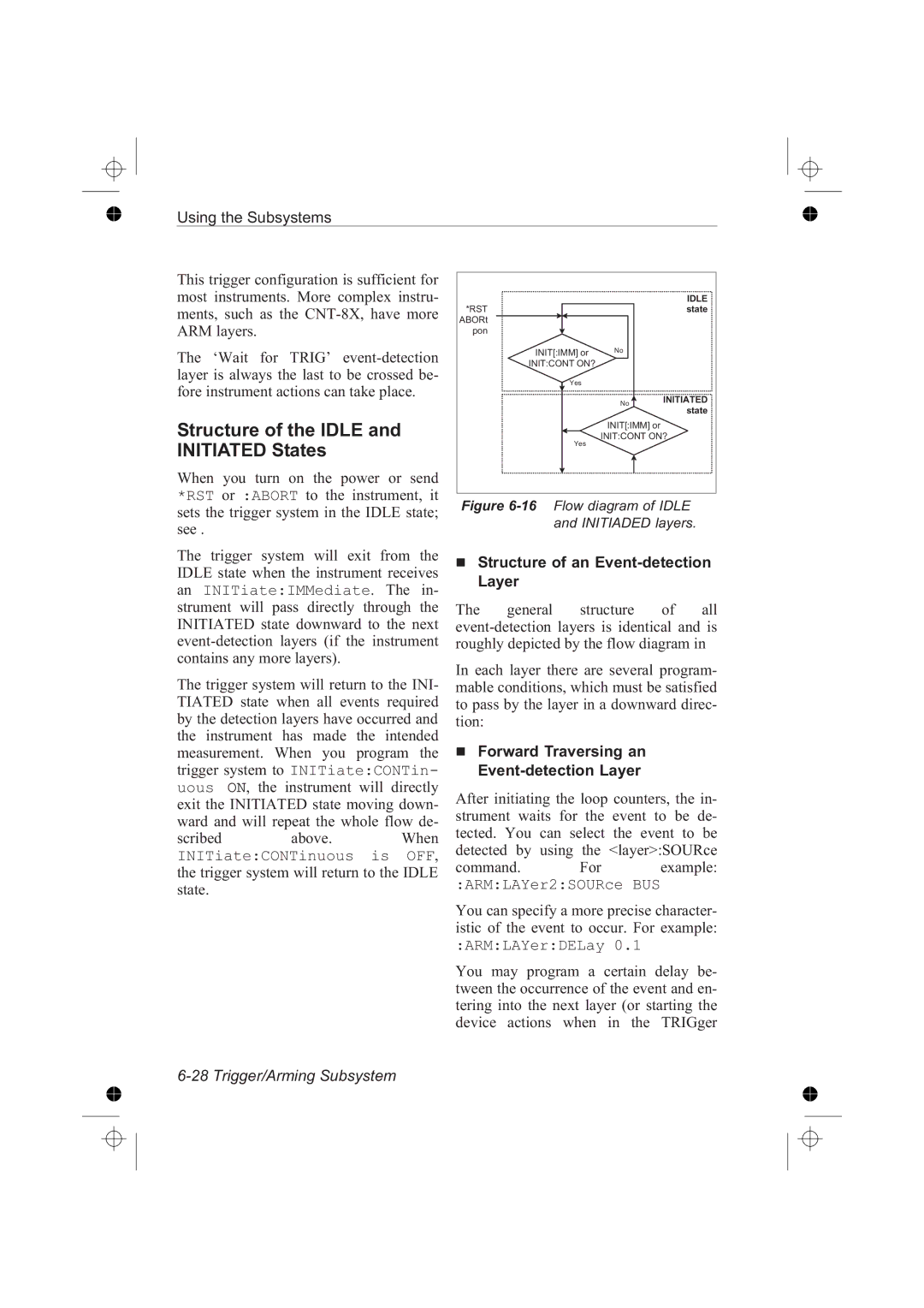 Fluke PM6681R, PM6685R manual Structure of the Idle and Initiated States, Structure of an Event-detection Layer 