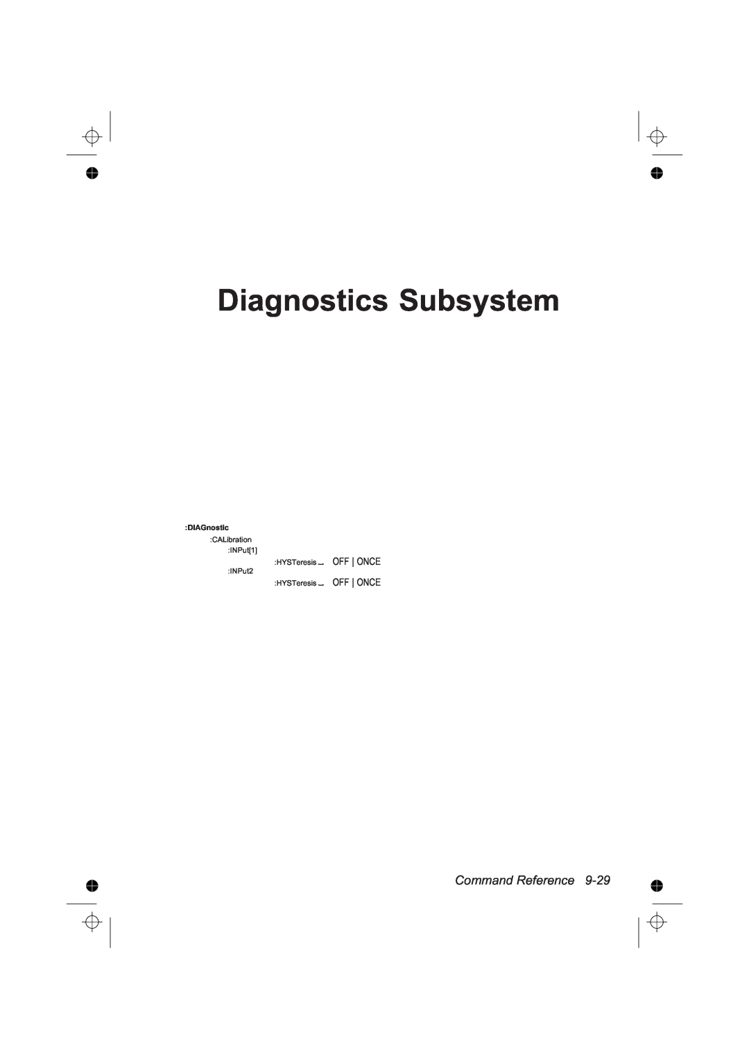 Fluke PM6681R, PM6685R manual Diagnostics Subsystem, Command Reference, DIAGnostic 
