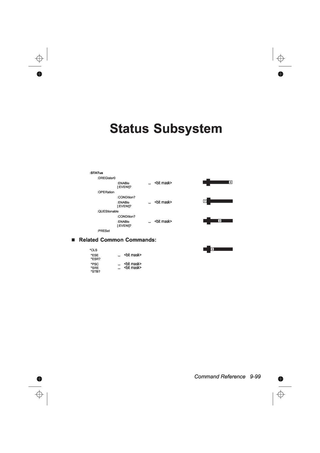 Fluke PM6681R, PM6685R manual Status Subsystem, Related Common Commands, Command Reference, STATus 