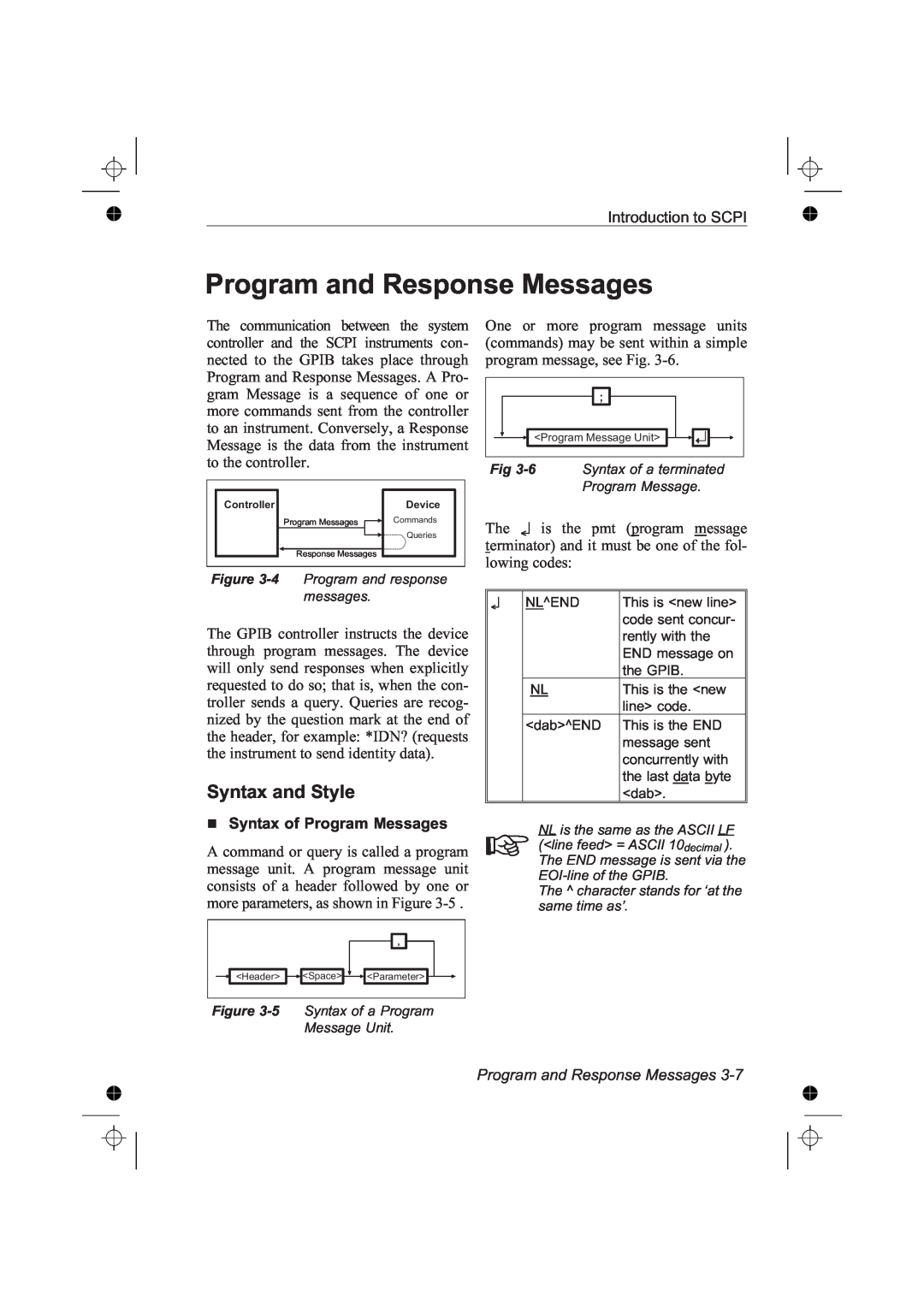 Fluke PM6681R, PM6685R manual Program and Response Messages, Syntax and Style, Syntax of Program Messages 