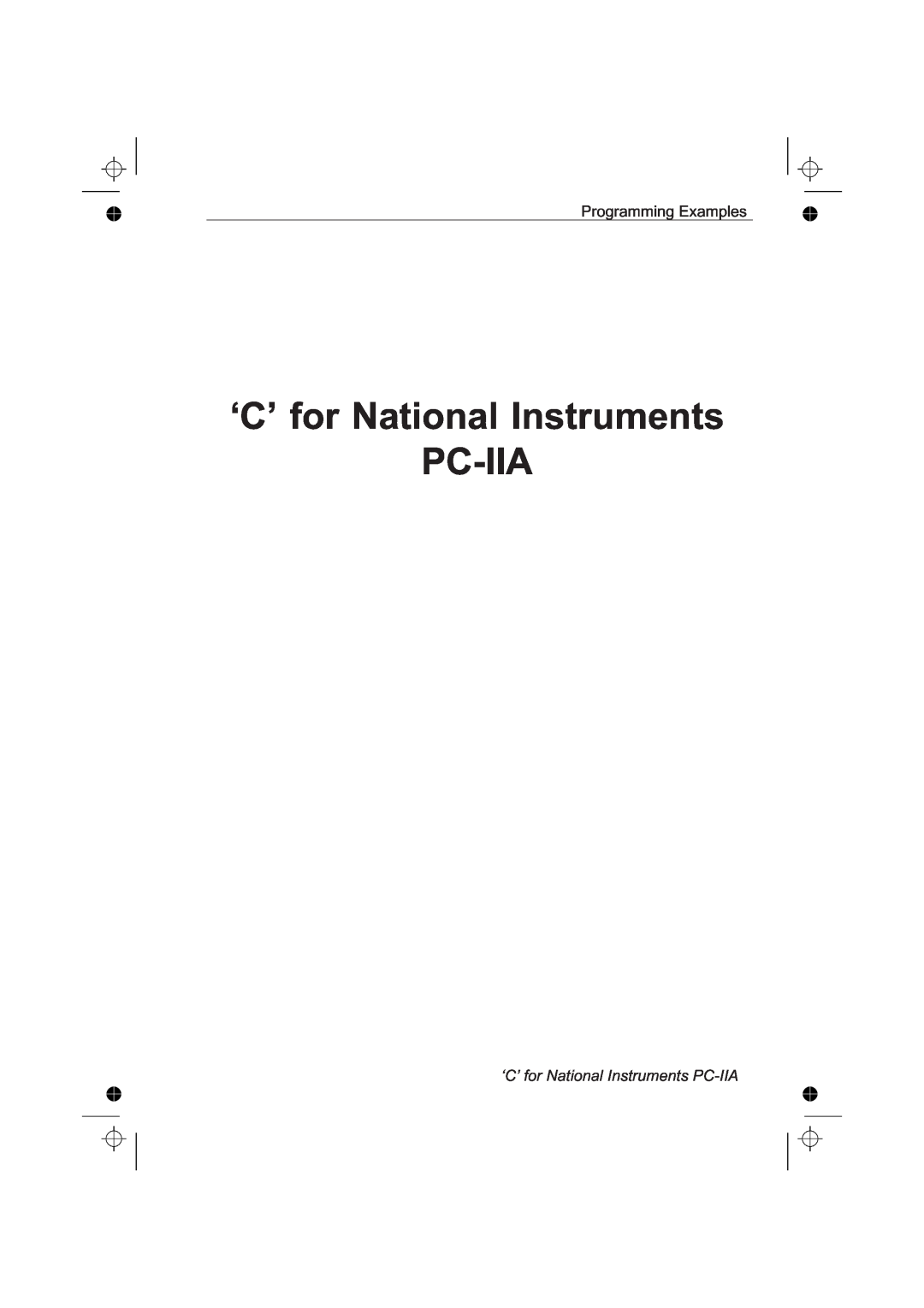 Fluke PM6681R, PM6685R manual ‘C’ for National Instruments PC-IIA 