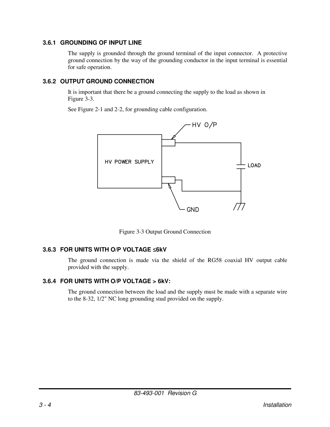 Fluke pmn instruction manual Grounding of Input Line, Output Ground Connection 