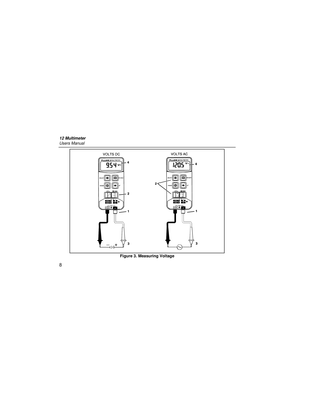 Fluke PN 2063508 user manual Measuring Voltage 