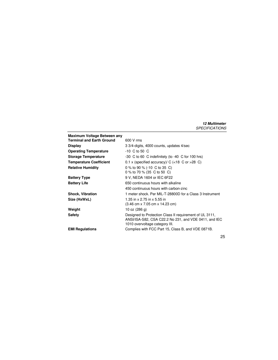 Fluke PN 2063508 user manual Terminal and Earth Ground 