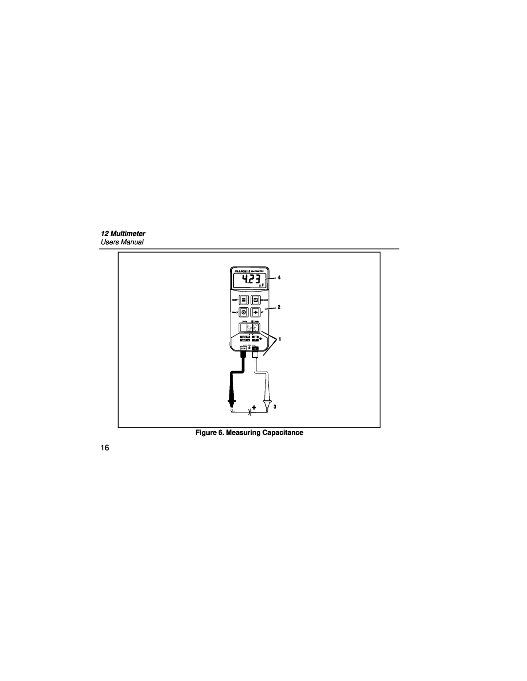 Fluke PN 2063508 user manual Measuring Capacitance 