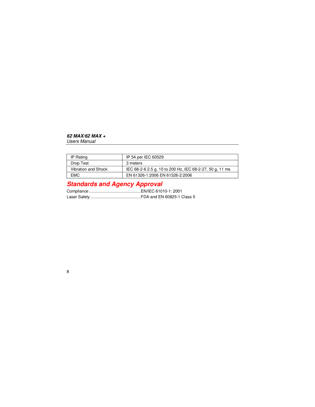 Fluke PN 4060712 specifications Standards and Agency Approval 