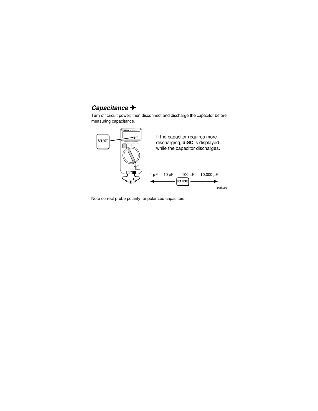 Fluke PN 643657 instruction sheet Capacitance E, If the capacitor requires more 