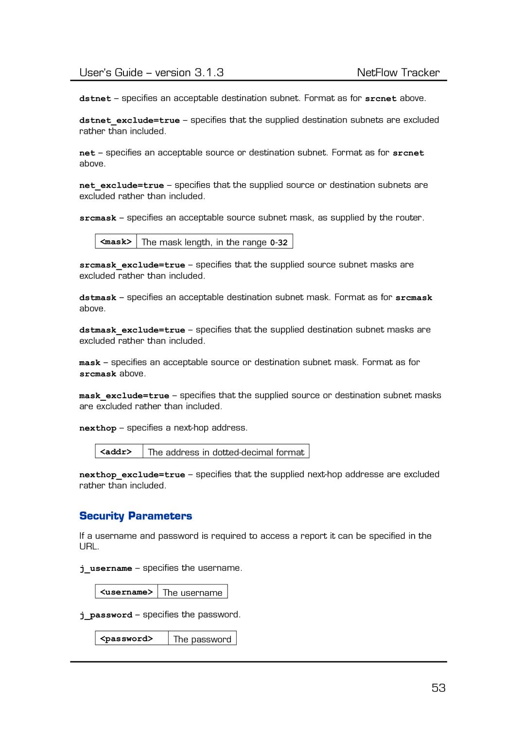 Fluke Recording Equipment manual Security Parameters, Password 