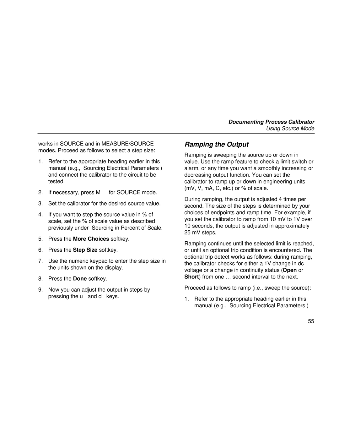 Fluke Rev. 4 user manual Ramping the Output 