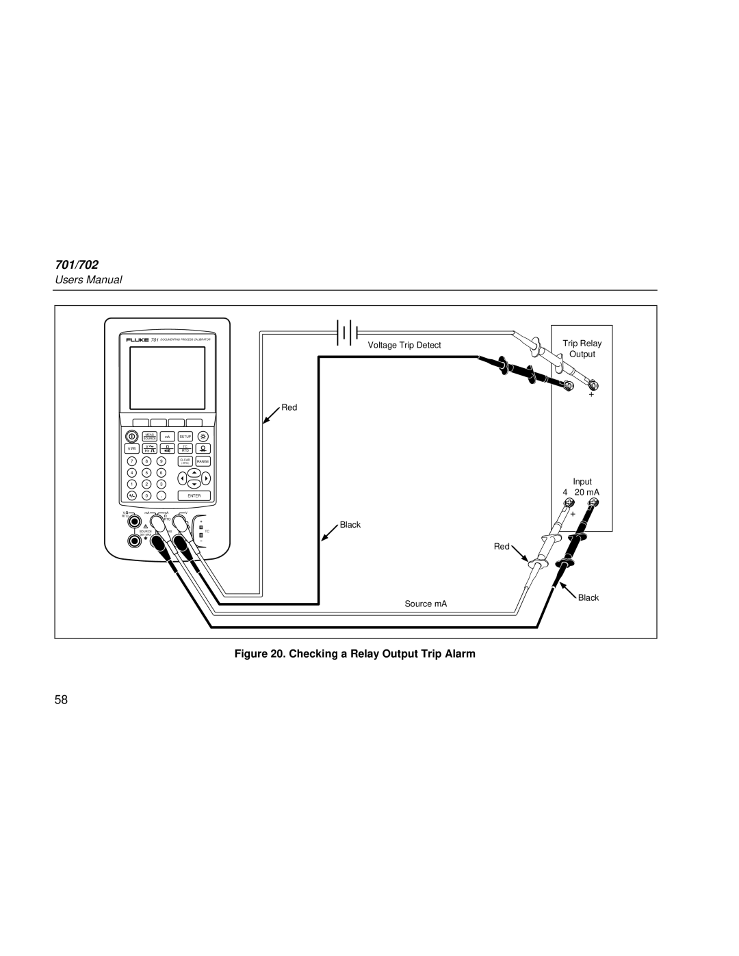 Fluke Rev. 4 user manual Checking a Relay Output Trip Alarm 