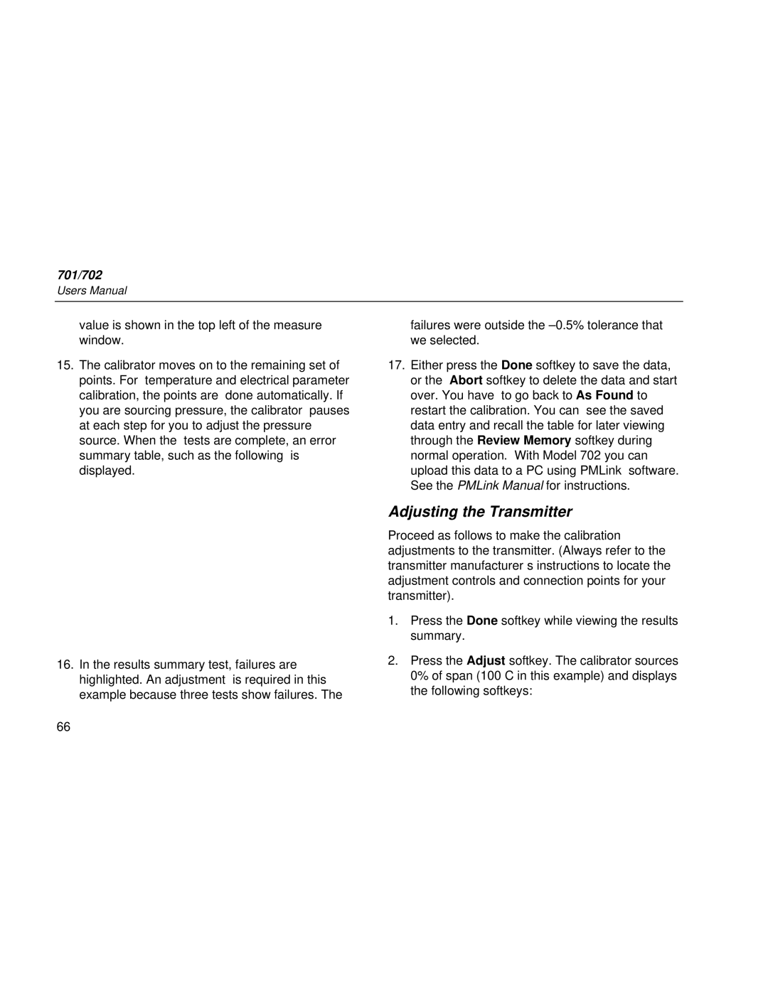 Fluke Rev. 4 user manual Adjusting the Transmitter 