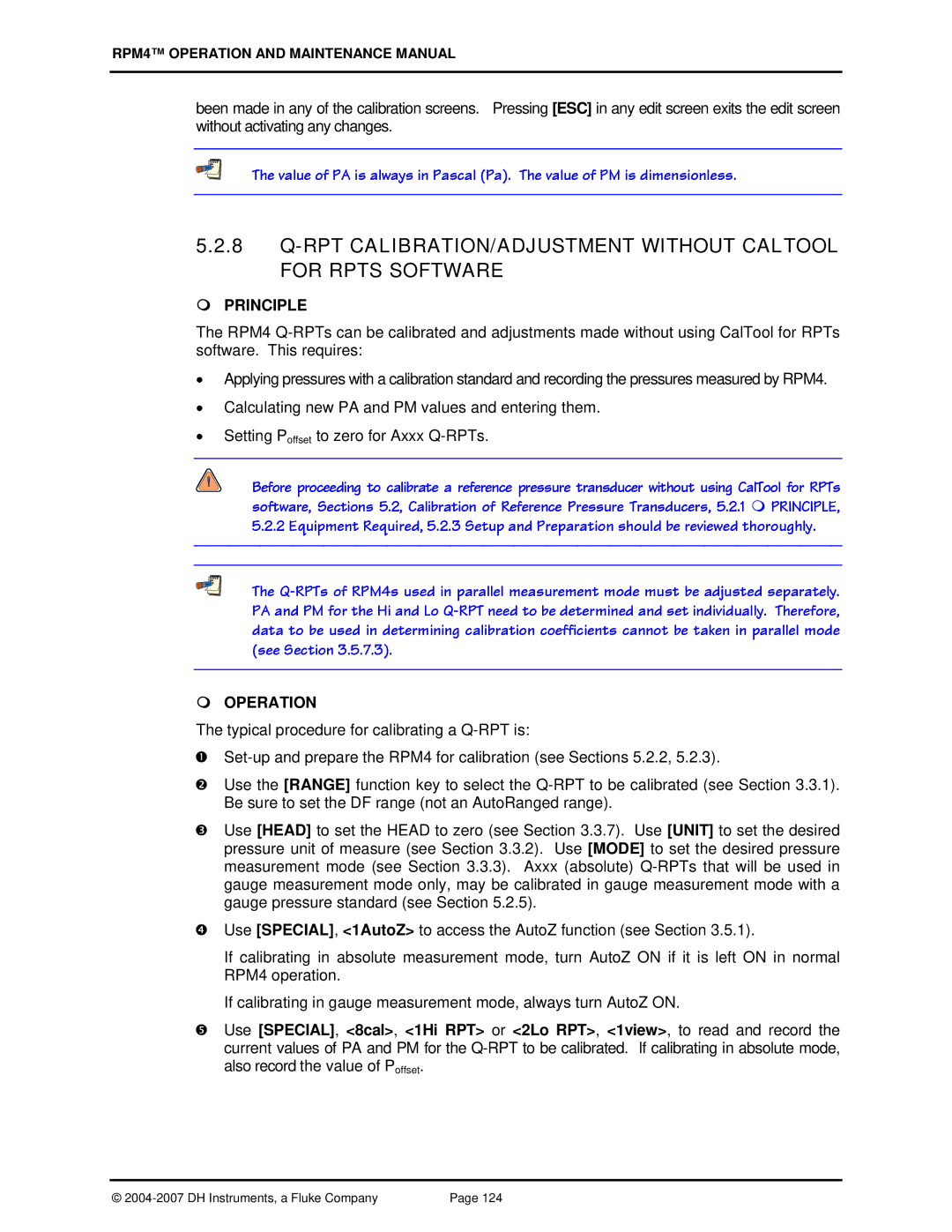 Fluke RPM4 manual RPT CALIBRATION/ADJUSTMENT Without Caltool for Rpts Software 