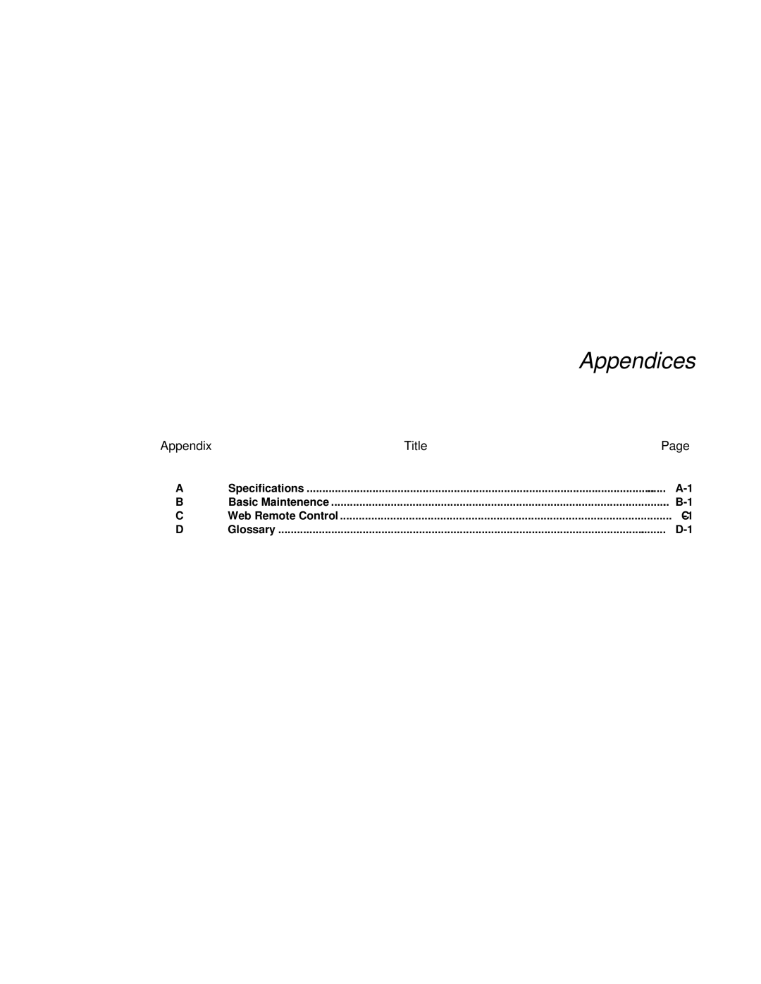 Fluke Series II user manual Appendices 