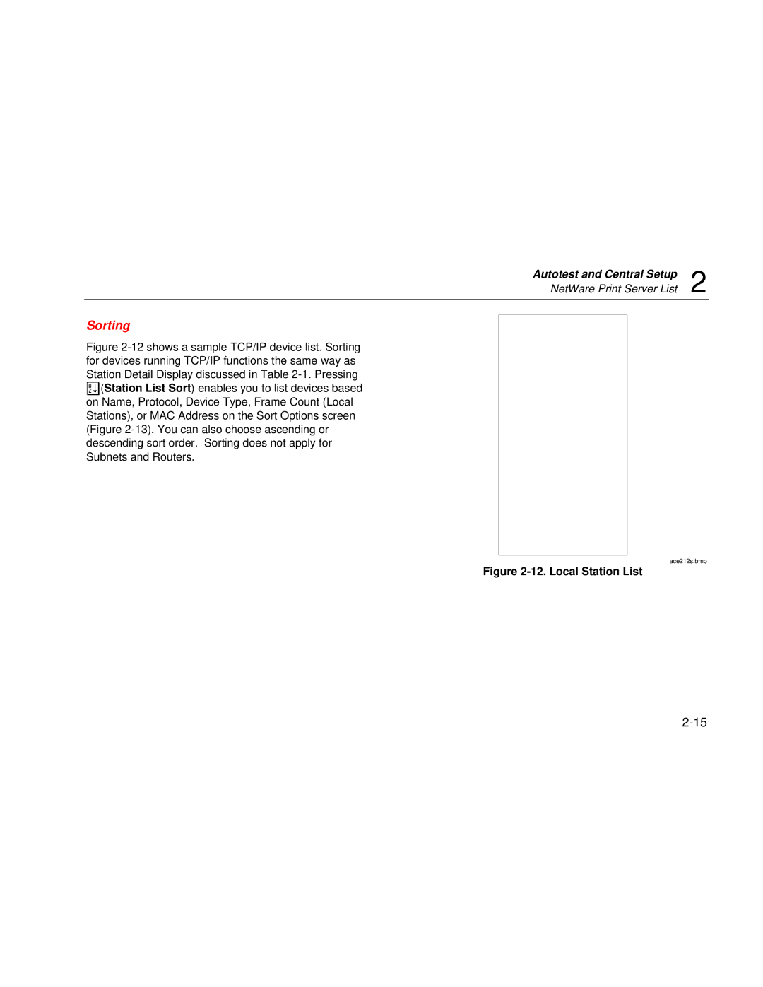 Fluke Series II user manual Sorting, Local Station List 