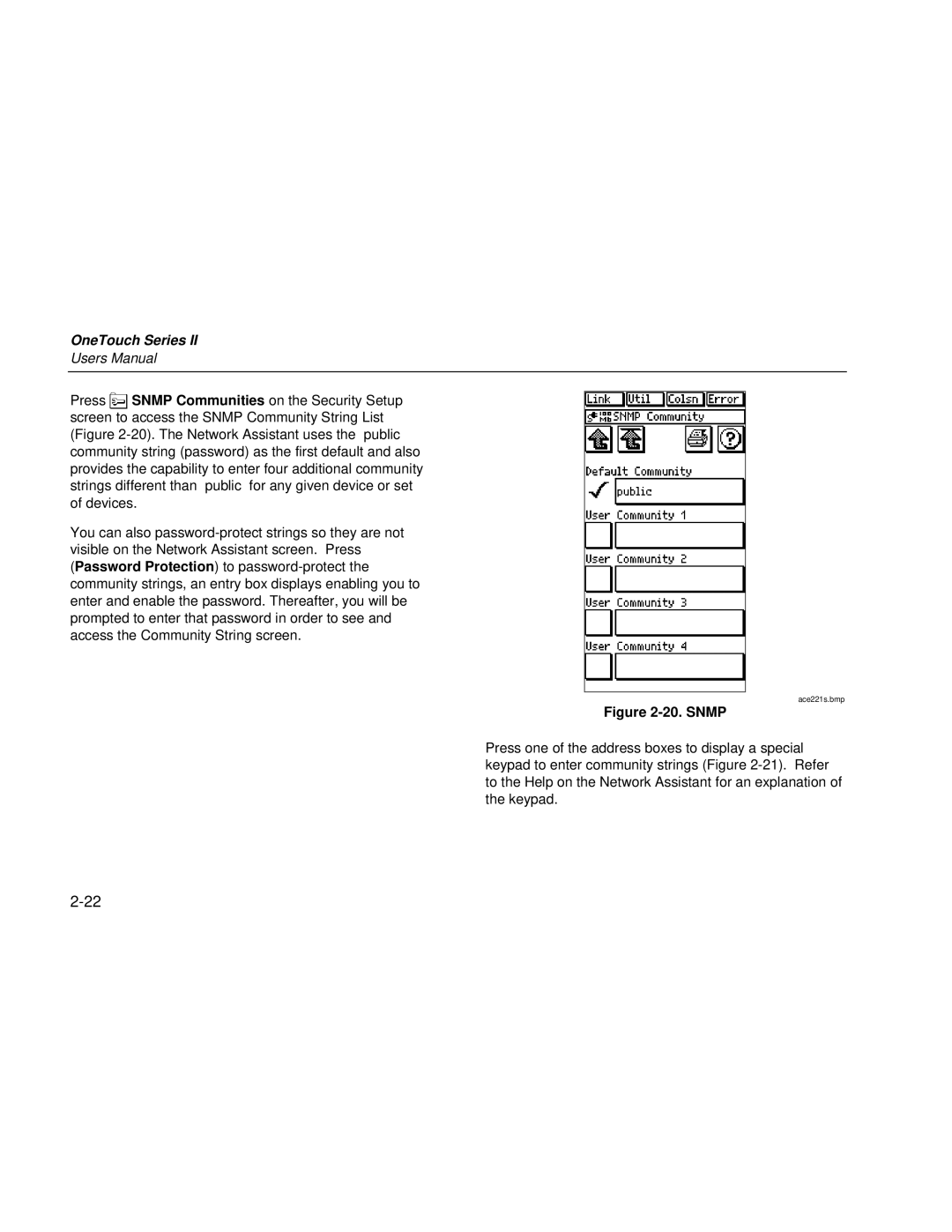 Fluke Series II user manual Snmp 