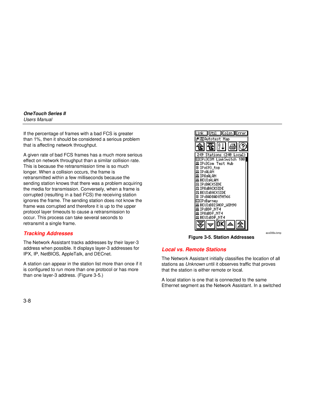 Fluke Series II user manual Tracking Addresses, Local vs. Remote Stations 