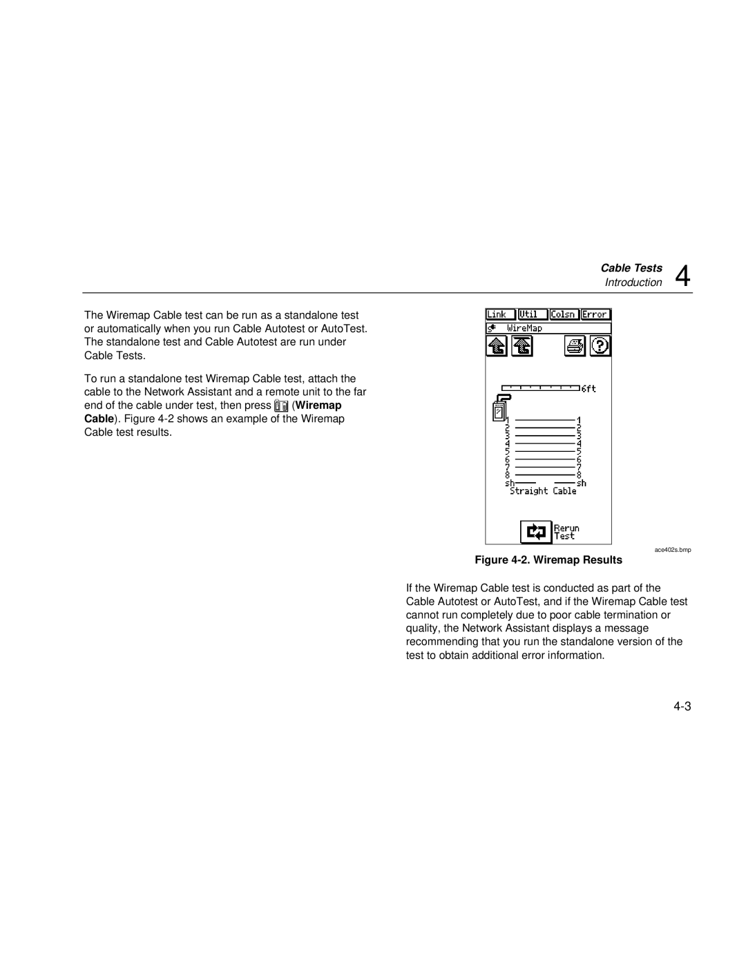 Fluke Series II user manual Cable Tests 