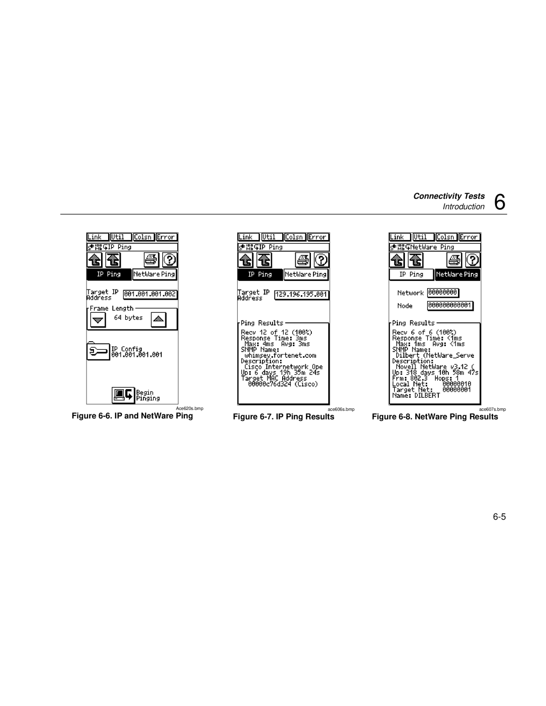 Fluke Series II user manual IP and NetWare Ping 