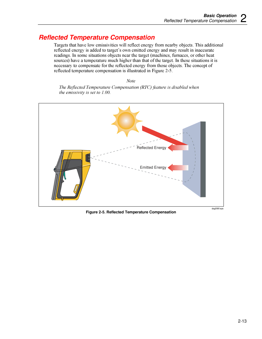 Fluke Ti20 user manual Reflected Temperature Compensation 