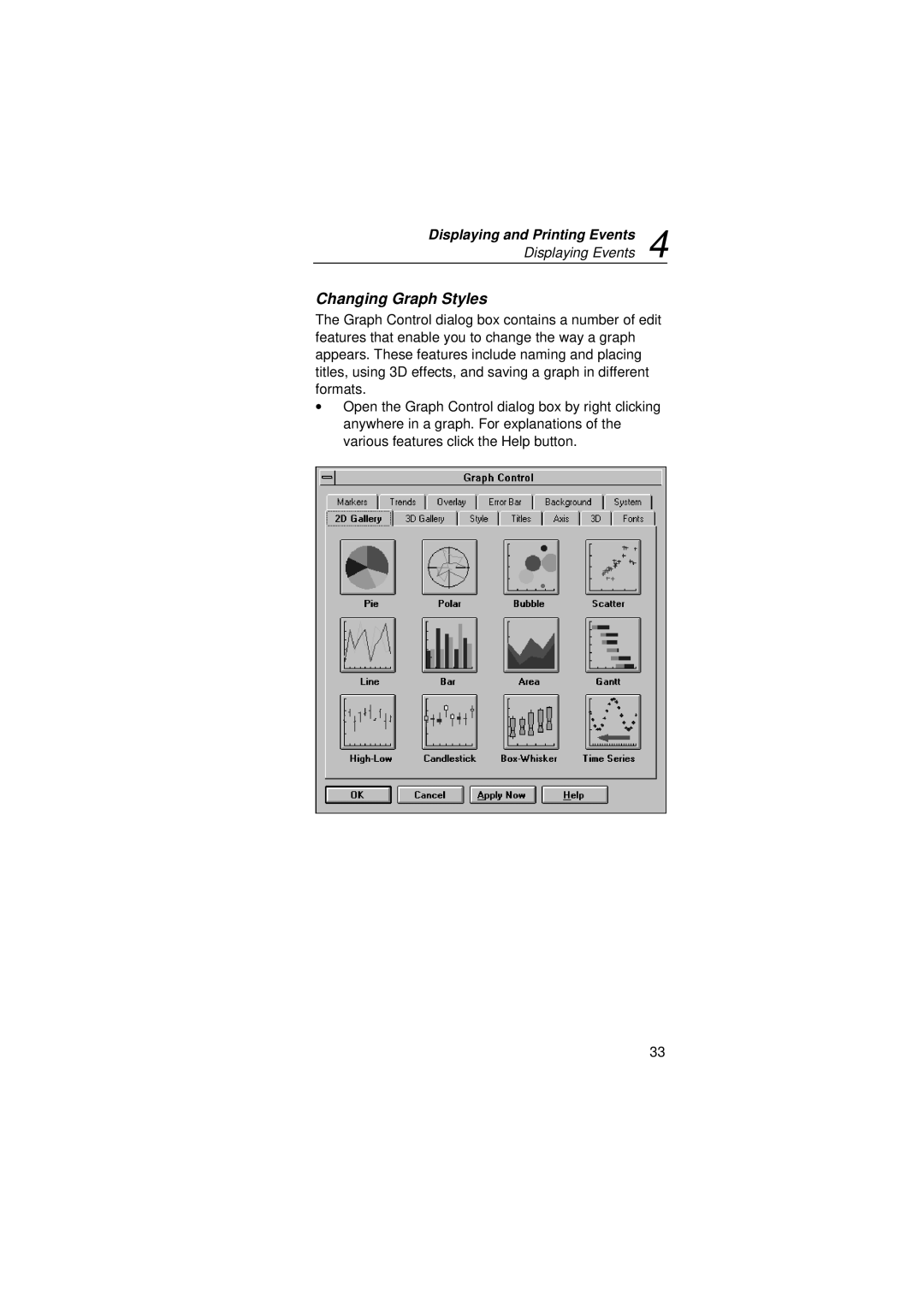 Fluke VR101S manual Changing Graph Styles 