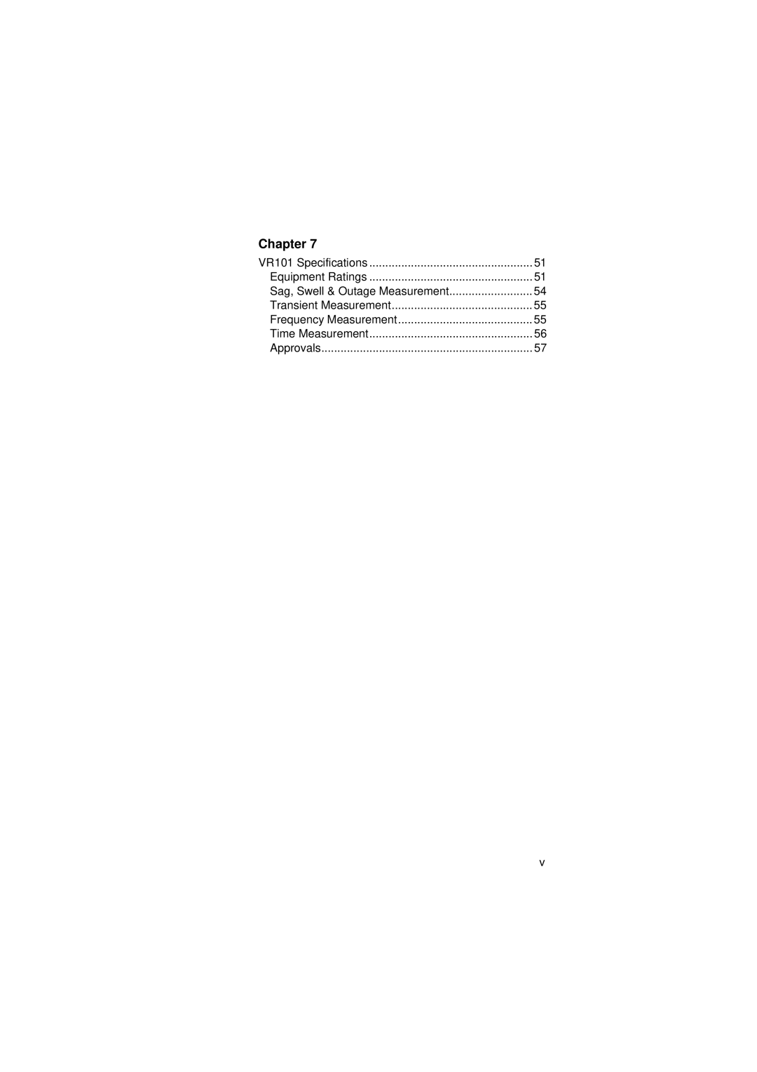 Fluke VR101S manual Chapter 