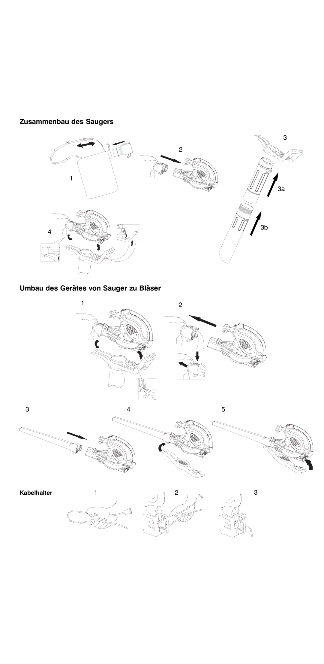 Flymo 2000 instruction manual Kabelhalter 