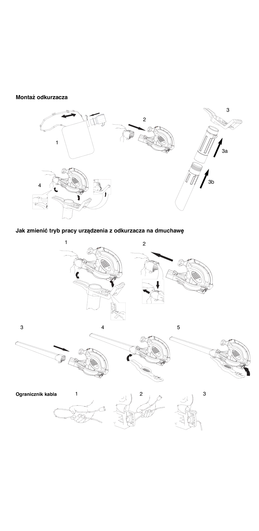 Flymo 2000 instruction manual Ogranicznik kabla 