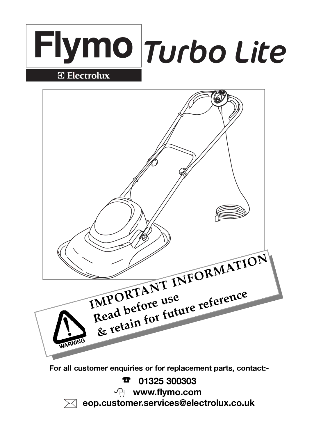 Flymo 350/400 manual Information 