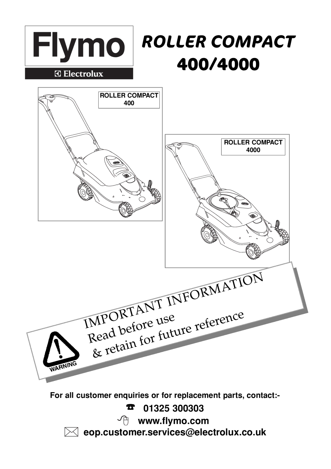 Flymo 400 manual Roller Compact 