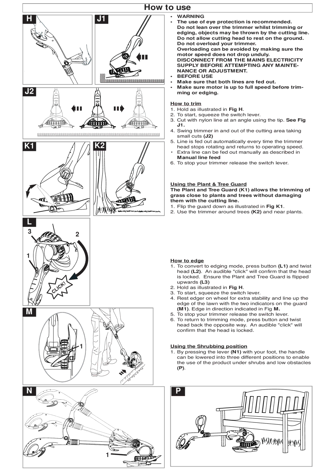 Flymo 500 XT How to use, Disconnect from the Mains Electricity, Supply Before Attempting ANY Mainte, Nance or Adjustment 