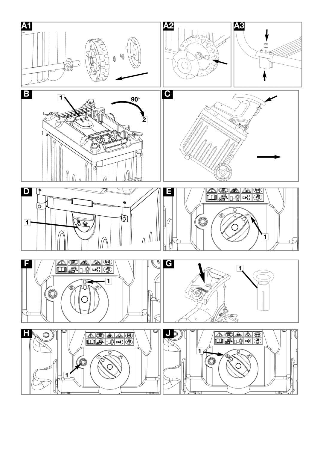 Flymo 510740403 manual 90o 