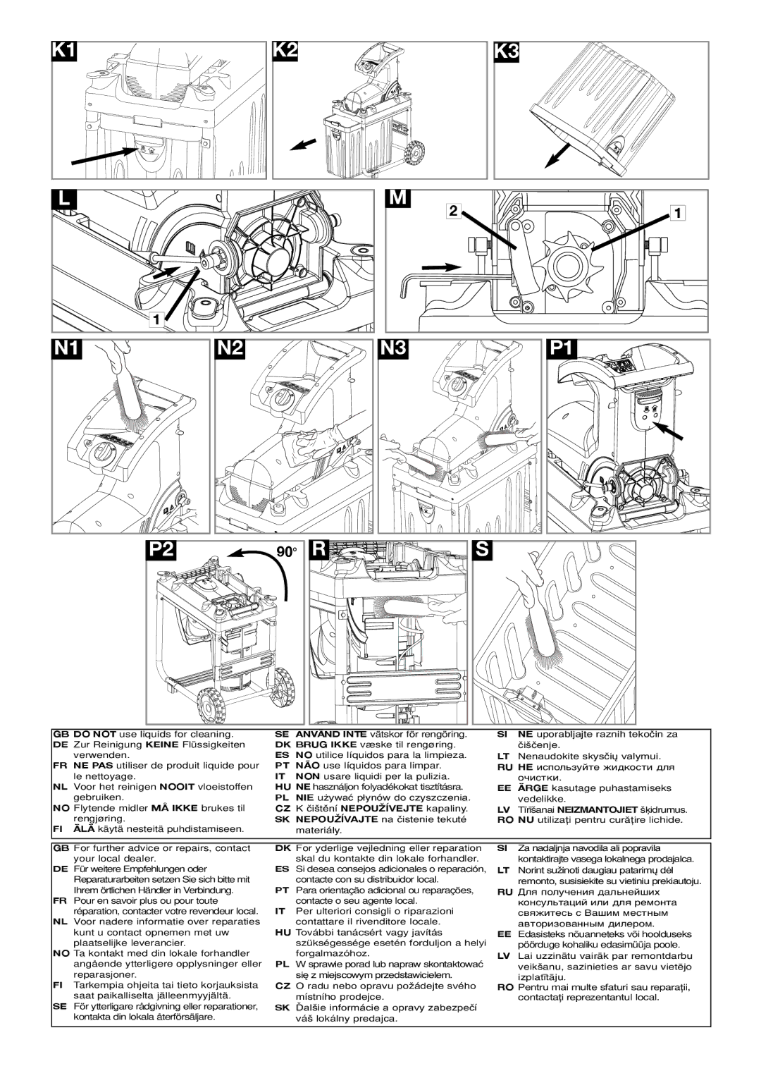 Flymo 510740403 manual 90 o 