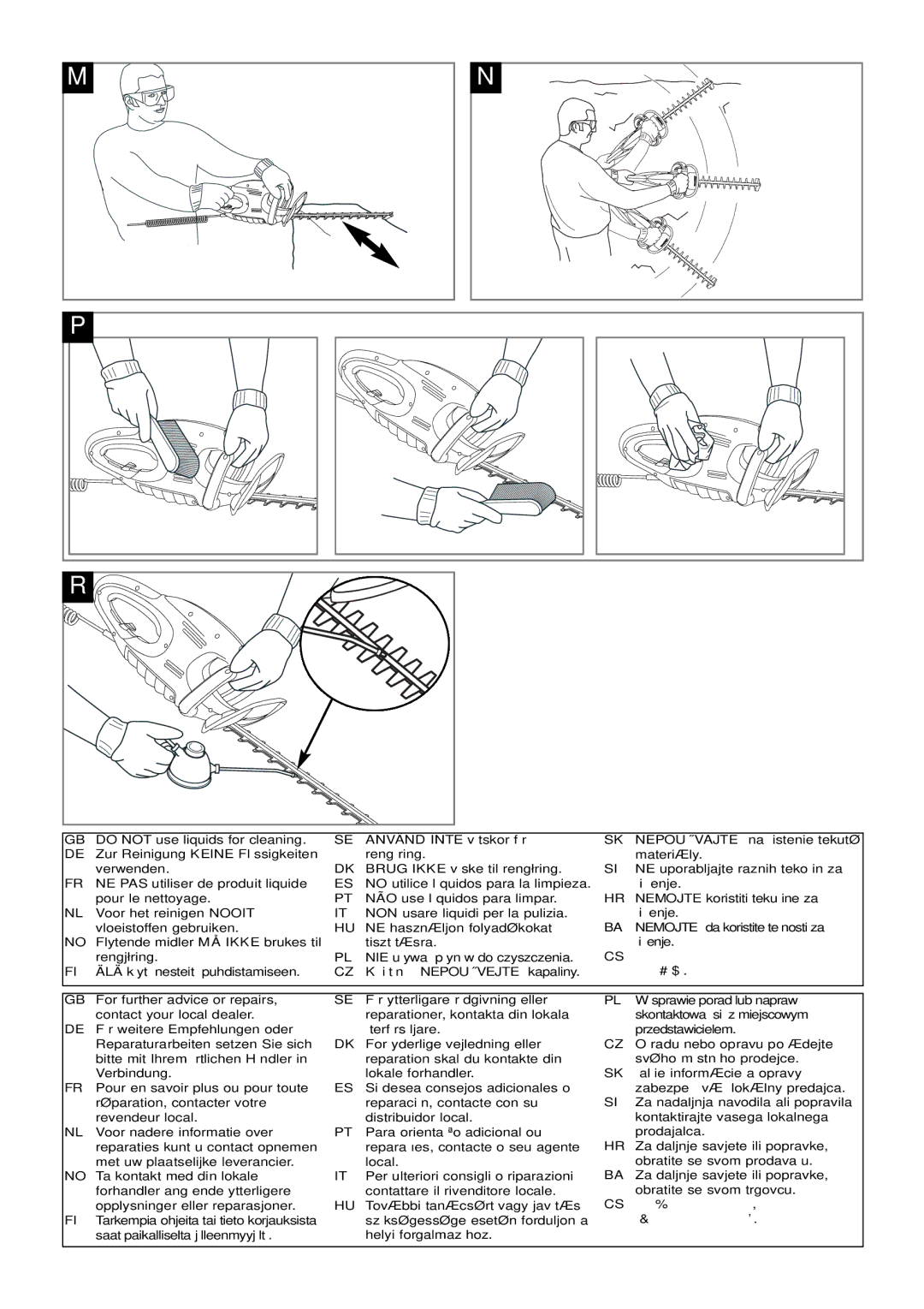 Flymo 5500, 7000XT, 6500XT, 6000XT manual 