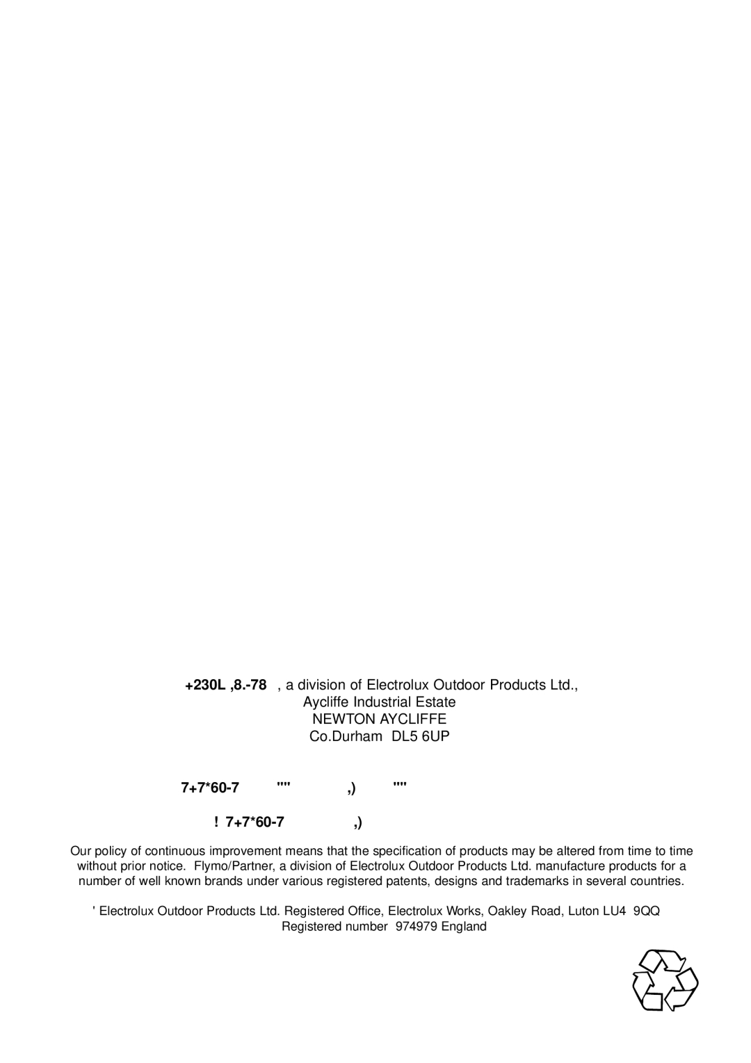 Flymo CT250 plus instruction manual 5118562-02 