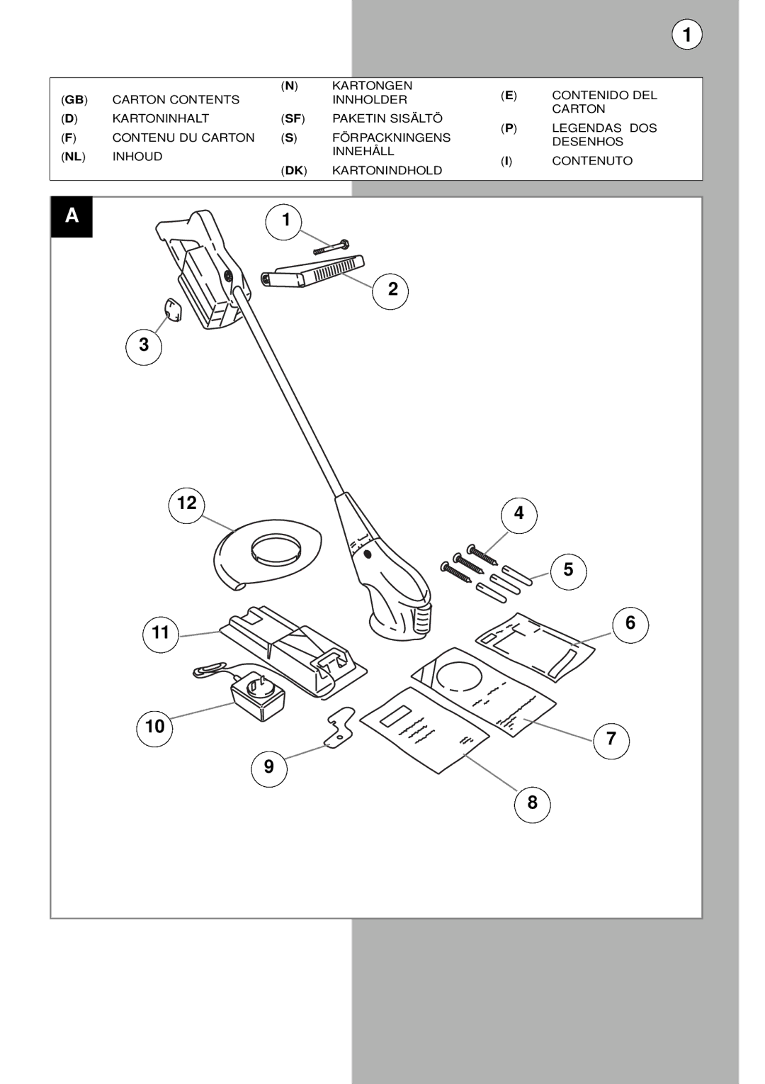 Flymo CT250 plus instruction manual Kartongen 