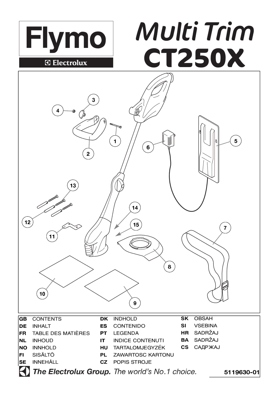 Flymo CT250X manual Electrolux Group. The world’s No.1 choice 