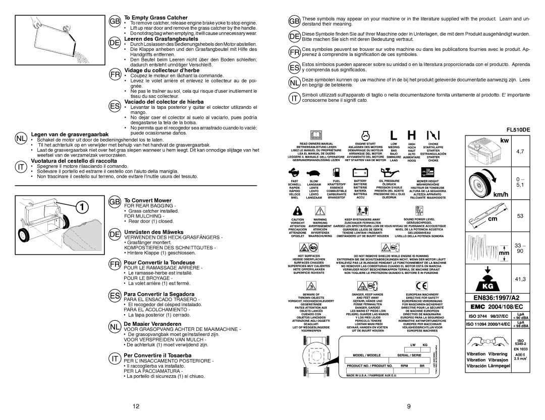 Flymo FL510DE instruction manual 