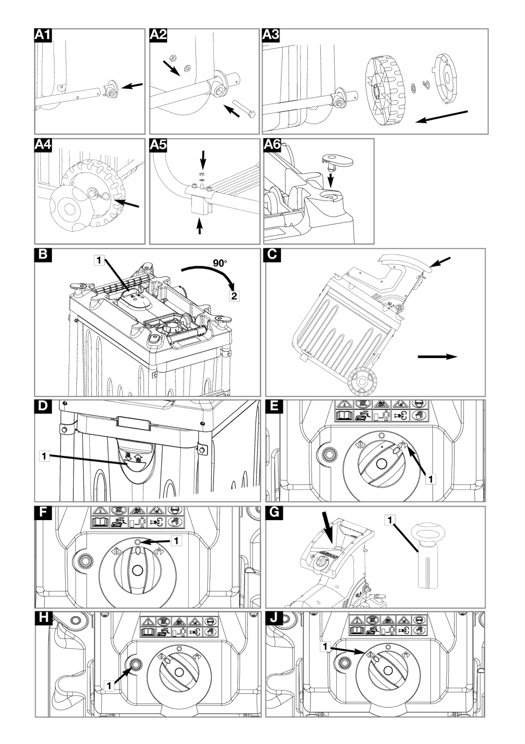 Flymo Pac a Shredder manual 90 o 