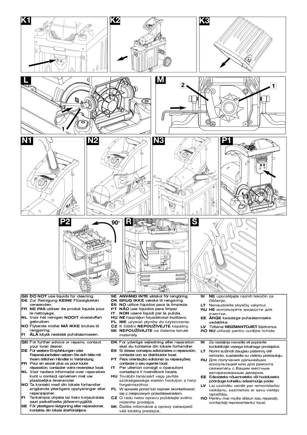 Flymo Pac a Shredder manual 90 o 