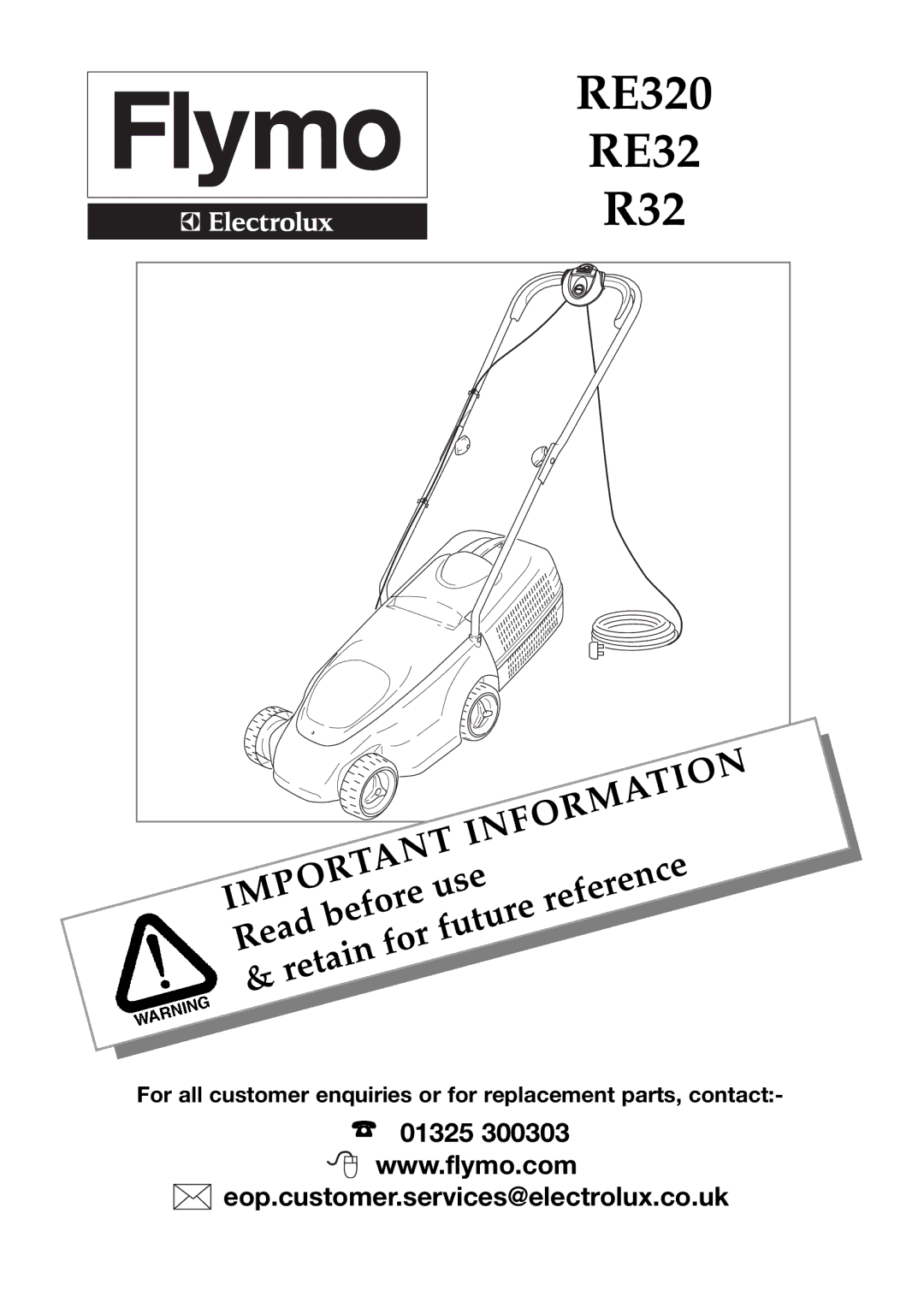 Flymo manual RE320 R32 