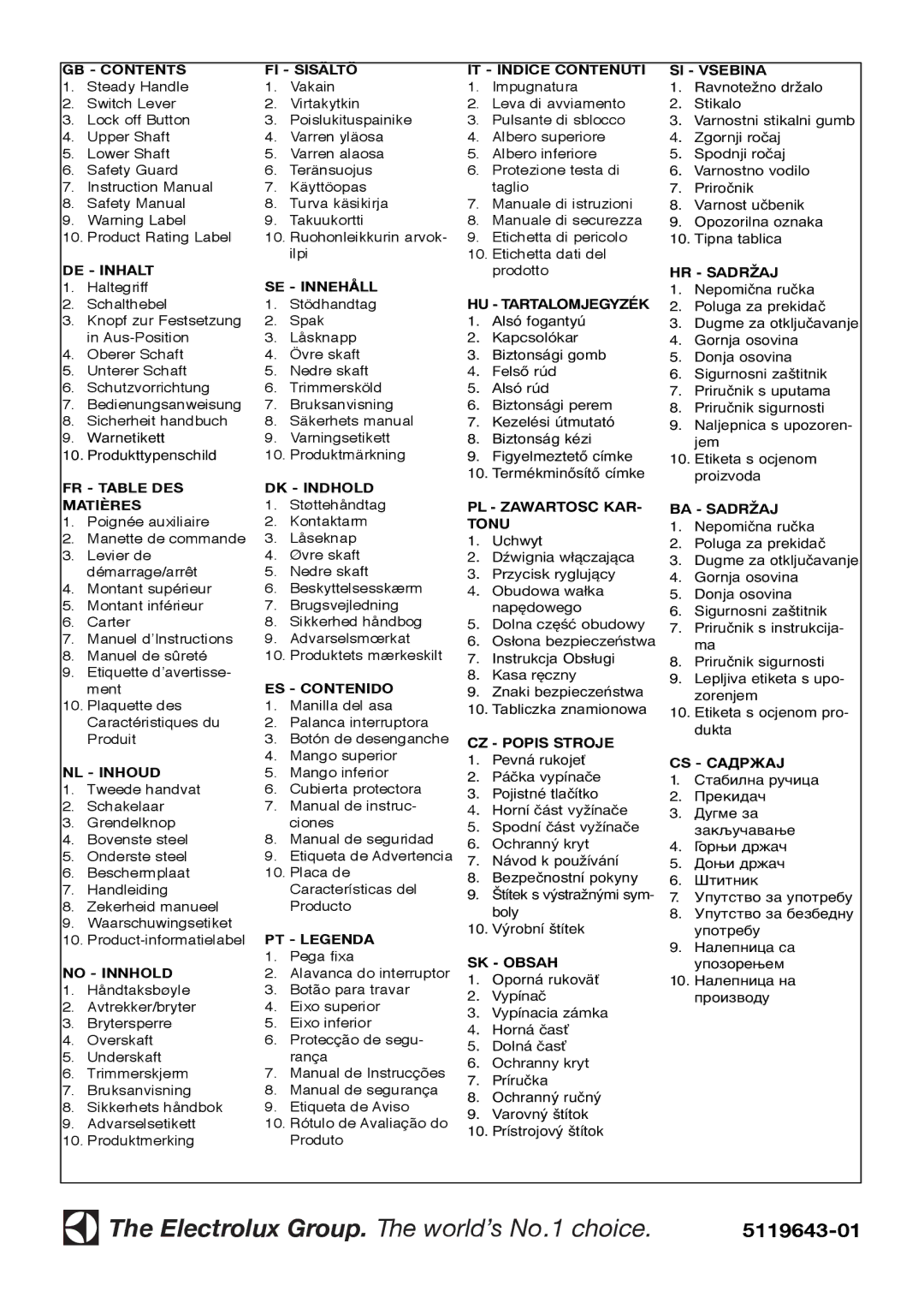 Flymo Revolution GB Contents FI Sisältö, DE Inhalt, SE Innehåll, FR Table DES DK Indhold Matières, ES Contenido, NL Inhoud 